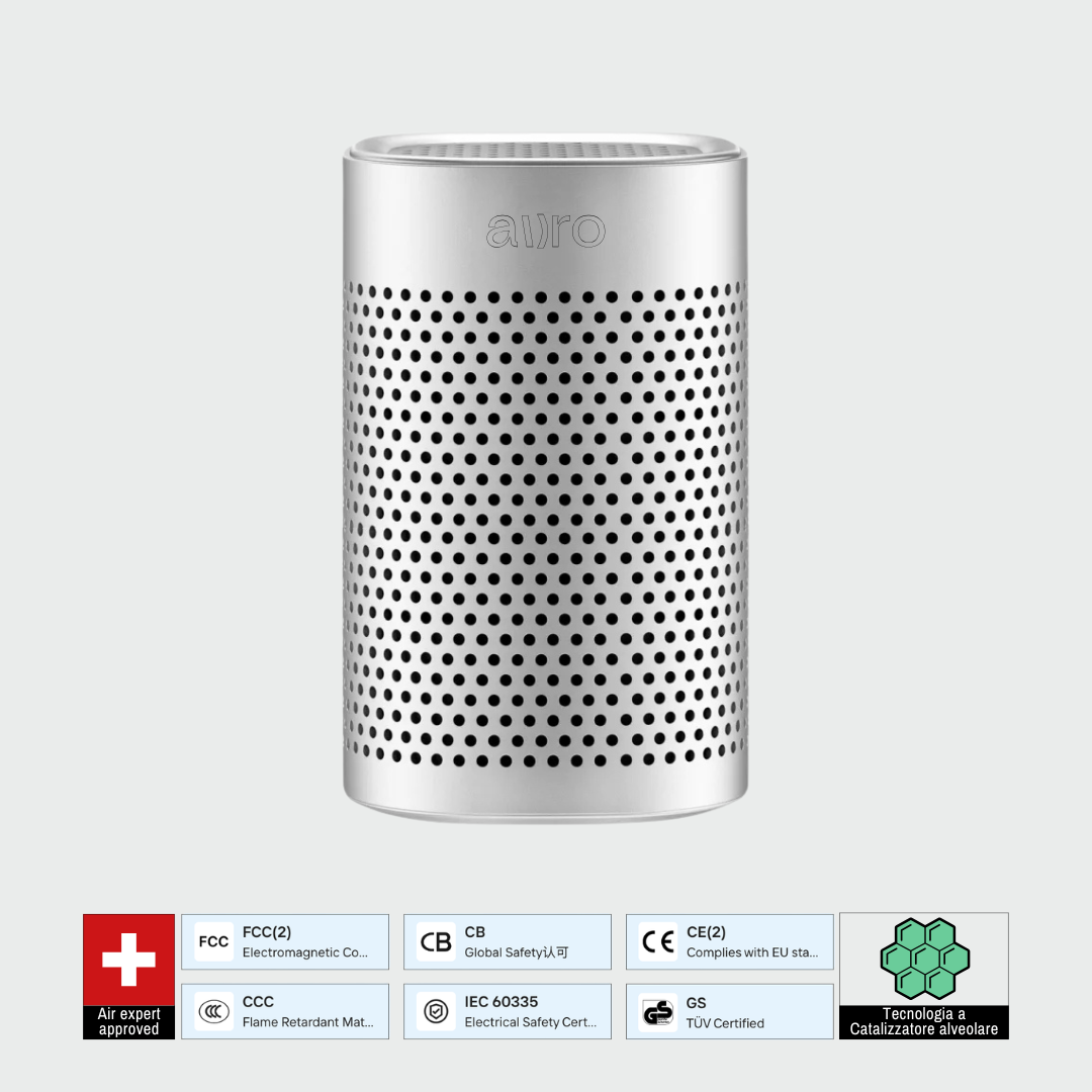 Ayyro | Atmos pro Purificatore d’aria naturale | Elimina il 99% di odori e batteri per Frigo, Auto, Armadi, Scarpiere, Animali | Utilizzabile 10 anni.