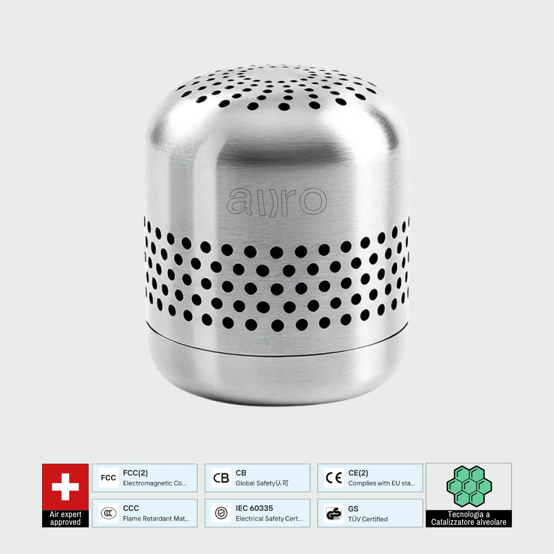 Ayyro | Atmos Purificatore d’aria naturale | Elimina il 99% di odori e batteri per Frigo, Auto, Armadi, Scarpiere, Animali | Utilizzabile 10 anni.